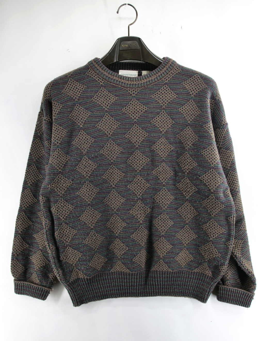 VTG Potomac Collection Sweater Mens M 90s Y2K Wool Blend Holiday Grandpa Italy